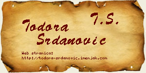 Todora Srdanović vizit kartica